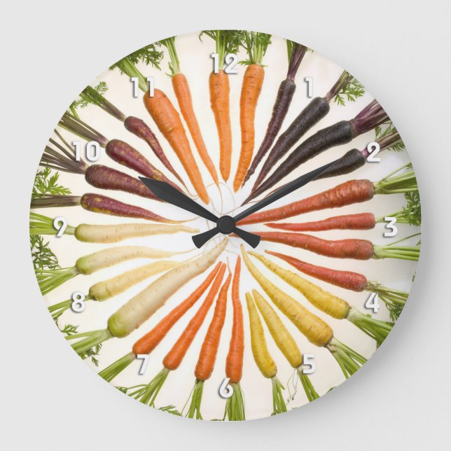 Grande Horloge Ronde Carottes dans un cercle (Recto)