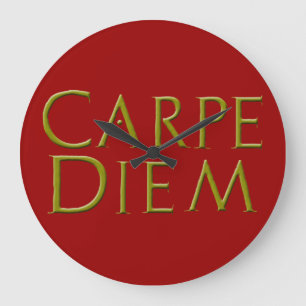 Grande Horloge Ronde Carpe diem Round Clock