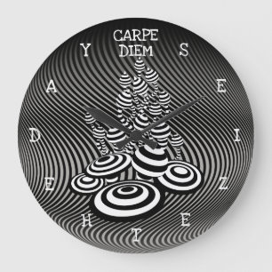Grande Horloge Ronde Carpe Diem seize the day Magic Mushroom.