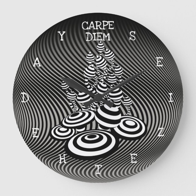 Grande Horloge Ronde Carpe Diem seize the day Magic Mushroom. (Recto)