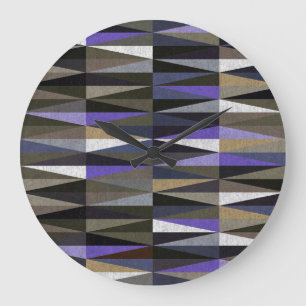 Grande Horloge Ronde Carrelage en diamant coloré, haute résolution.