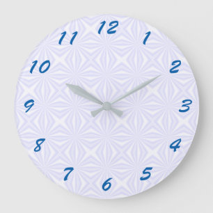 Grande Horloge Ronde Carrés ondulés de blanc
