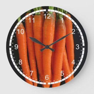 Grande Horloge Ronde Carrots frais