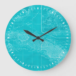 Grande Horloge Ronde Carte bleue du Cuba