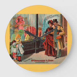 Grande Horloge Ronde carte de commerce William Broadhead & Sons habille