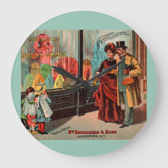 Grande Horloge Ronde carte de commerce William Broadhead & Sons habille (Recto)