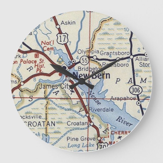 Grande Horloge Ronde Carte de la nouvelle Berne NC 50 (Recto)