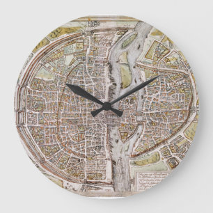 GRANDE HORLOGE RONDE CARTE DE PARIS, 1581