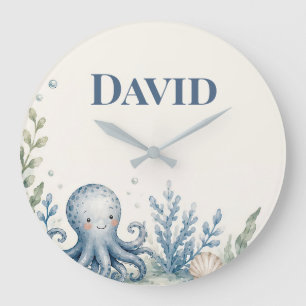 Grande Horloge Ronde Carte de vœux d'anniversaire nautique personnalisé