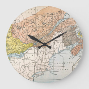 GRANDE HORLOGE RONDE CARTE : LE CANADA ORIENTAL