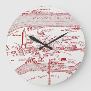 Grande Horloge Ronde CARTE : MANHATTAN, c1935