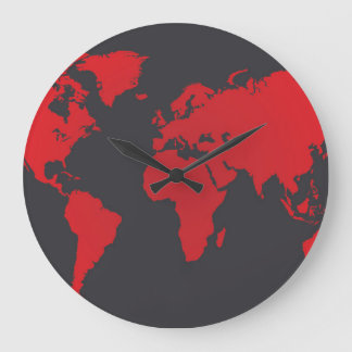 Grande Horloge Ronde Carte mondiale