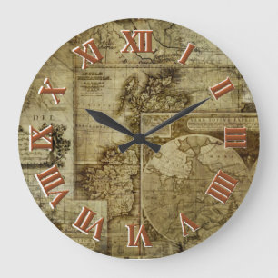 Grande Horloge Ronde Cartes anciennes du monde