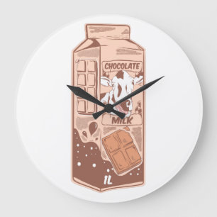 Grande Horloge Ronde Carton de lait aromatisé au chocolat