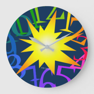 Grande Horloge Ronde Cartoon Bang
