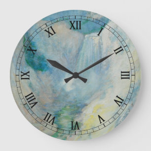 Grande Horloge Ronde Cascade à Yellowstone par Twachtman, Art Vintage
