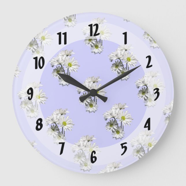 Grande Horloge Ronde Cascade of White Daisies (Recto)