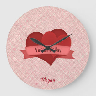 Grande Horloge Ronde Casques rouges monogrammés