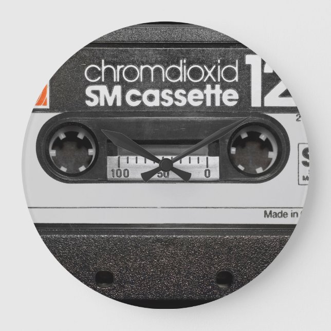 Grande Horloge Ronde Cassette vintage BASF : Élément du collecteur (Recto)