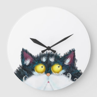 Grande Horloge Ronde Cat eyes looking