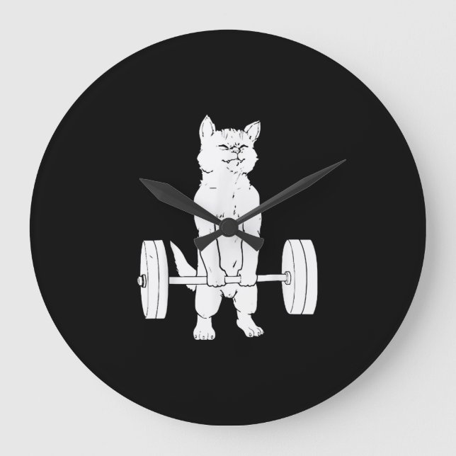 Grande Horloge Ronde Cat Weightlifting And Gym (Recto)