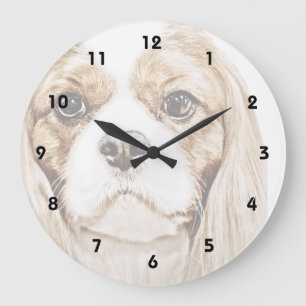Grande Horloge Ronde Cavalier le roi Charles Spaniel