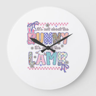 Grande Horloge Ronde Ce n'est pas à propos du lapin chrétien Jésus agne