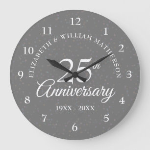 Grande Horloge Ronde Célébration d'argent pour le 25e anniversaire