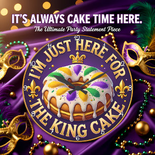 Grande Horloge Ronde Célébration du gâteau des rois de Mardi Gras