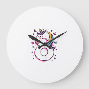 Grande Horloge Ronde Célébrez la fête d'anniversaire des 8 ans pour fil