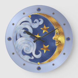 Grande Horloge Ronde Celestial Moon and Stars