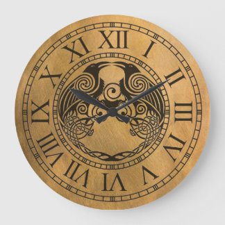 Grande Horloge Ronde Celtic crow