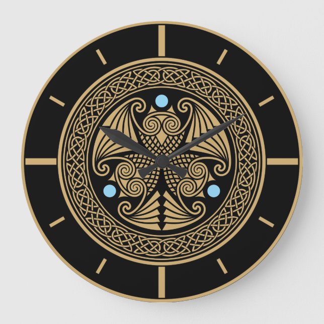 Grande Horloge Ronde Celtic Owl Trio (Recto)