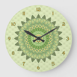 Grande Horloge Ronde Celtic St. Patty's Day Clock