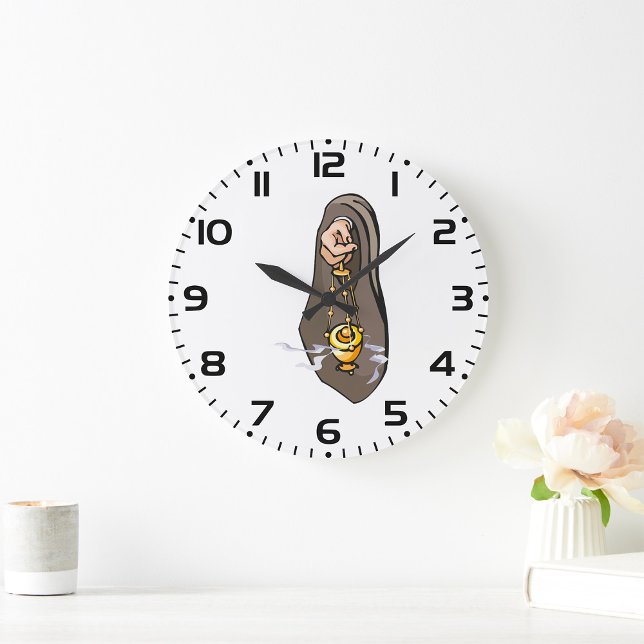 Grande Horloge Ronde Censure catholique de l'encens culte (Créateur téléchargé)