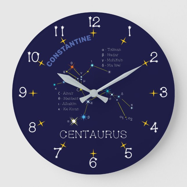 Grande Horloge Ronde Centaurus de constellation de l'hémisphère Sud (Recto)