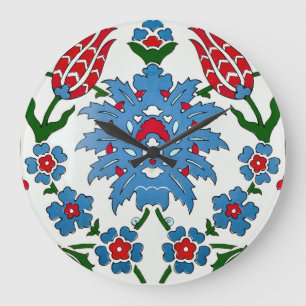 Grande Horloge Ronde céramique d'iznik