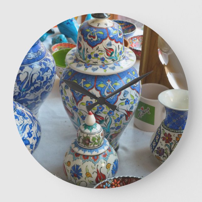 Grande Horloge Ronde Céramique turque (Recto)
