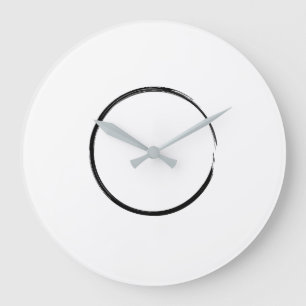 Grande Horloge Ronde Cercle de trait, cercle zen, minimaliste