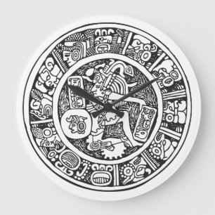 Grande Horloge Ronde Cercle maya, hiéroglyphe mexicain(Maya)