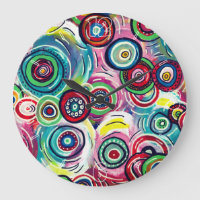 Cercles colorés et torsades Art Abstrait original