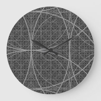 Grande Horloge Ronde Cercles de géométrie sacrés Fleur de vie