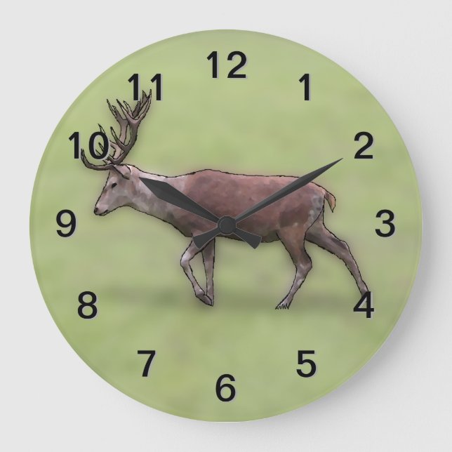 Grande Horloge Ronde Cerf, Art numérique. (Recto)