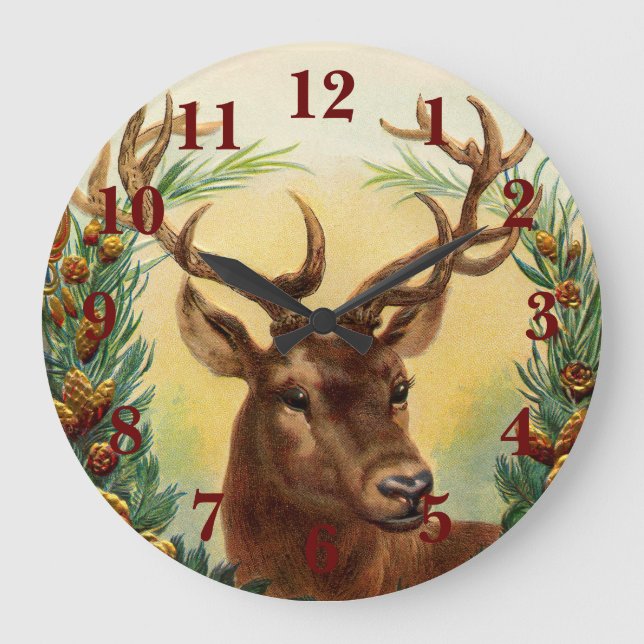 Grande Horloge Ronde Cerf vintage (Recto)