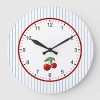 Cerises rouges sur Bleu Motif graphique