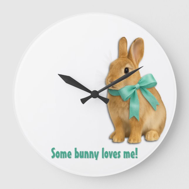 Grande Horloge Ronde Certain lapin m'aime !  (Recto)