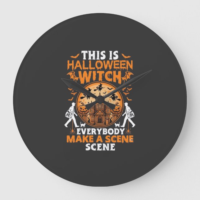 Grande Horloge Ronde C'est Halloween (Recto)