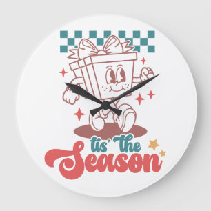 Grande Horloge Ronde C'est la saison Noël
