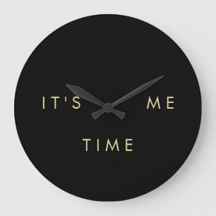 Grande Horloge Ronde C'est l'Elegant Gold de Me Time sur Black