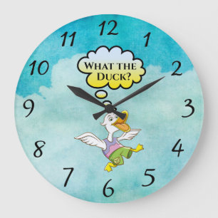 Grande Horloge Ronde C'est quoi, le Duck ? Wall Clock
